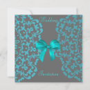 Search for teal and grey wedding invitations Aqua
