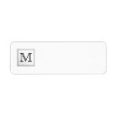 Search for grey and black return address labels Monograms