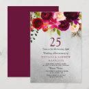 Search for red silver 25th anniversary invitations Floral