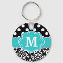 Search for damask pattern key rings Turquoise