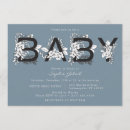 Search for blue flowers baby boy shower invitations Botanical