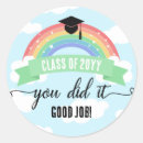 Search for preschool grad stickers Rainbow
