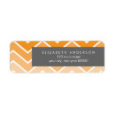 Search for orange chevron return address labels Pattern