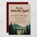 Search for red check invitations lumberjack