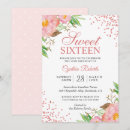 Search for garden sweet 16 invitations Blush pink