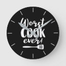 Search for funny kitchen clocks Chef