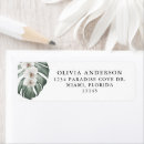 Search for tropical island return address labels Watercolor
