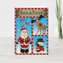 Search for cartoon snowmen christmas cards Santa