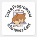 Search for programmer square stickers Coder