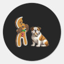 Search for funny english bulldog stickers Xmas