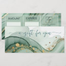 Search for salon business gift certificates Script