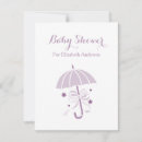 Search for purple umbrella baby shower invitations Cute