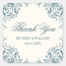 Search for blue thank you wedding stickers Script calligraphy