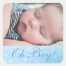 Search for boy announcement stickers Blue