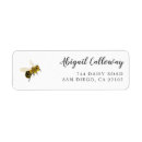 Search for bumblebee return address labels Watercolor