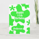 Search for 11th birthday cards Green