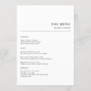 Search for minimalist wedding menus Table