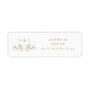 Search for elegant gold monogram return address labels Initials