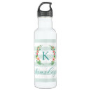 Search for floral water bottles Monogrammed