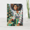 Search for pajamas christmas cards Black