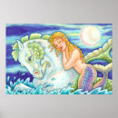 Search for mermaid ocean seahorse posters Blue