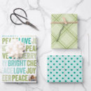 Search for peace love joy wrapping paper Typography