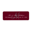 Search for burgandy return address labels Minimal