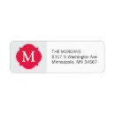 Search for red chevron return address labels Pattern
