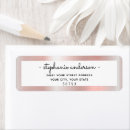 Search for blush pink and gold return address labels Simple