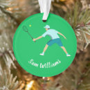 Search for tennis racket christmas tree decorations Player