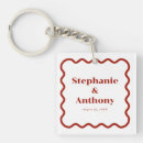 Search for retro wedding square key rings Boho