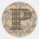 Search for monogram letter p stickers Flower