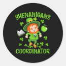 Search for funny shenanigans stickers Leprechaun