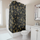 Search for gold butterfly shower curtains Black