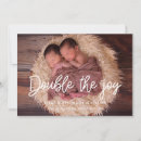 Search for twin birth announcement cards Double the joy