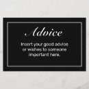 Search for minimalist wedding advice cards Black and white