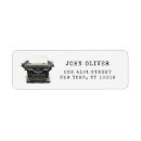 Search for author return address labels Typewriter