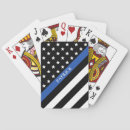 Search for thin blue line playing cards Policeman