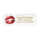 Search for red lips return address labels Cosmetologist