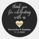 Search for thanks for celebrating with us wedding stickers Modern