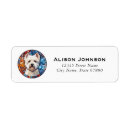 Search for west highland terrier return address labels Cute