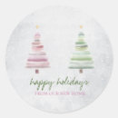 Search for pink and green address stickers Christmas tree