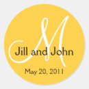 Search for yellow monogram stickers Bride