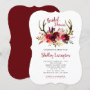 Search for antler invitations Burgundy
