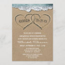 Search for sand bridal shower invitations Hearts in the sand