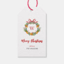 Search for christmas wreath gift tags Initial