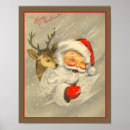 Search for santa reindeer posters Vintage