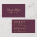 Search for solid color business cards Simple