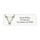 Search for bulls return address labels Cowboy