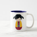 Search for pink doll mugs Kokeshi